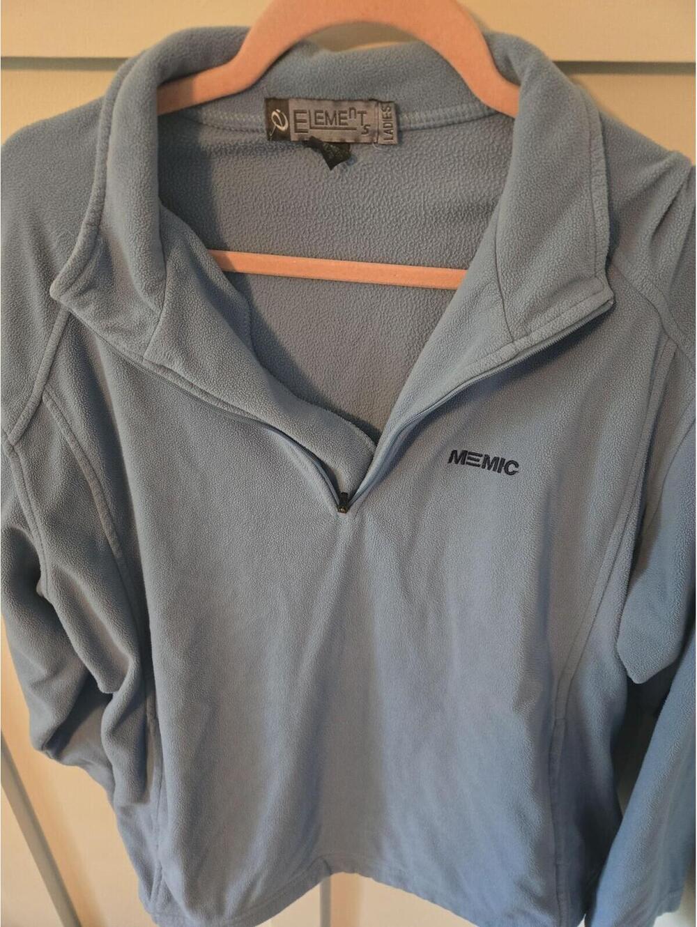 Elements Ladies 1/4 Zip Fleece Pullover - Dusty Blue XL